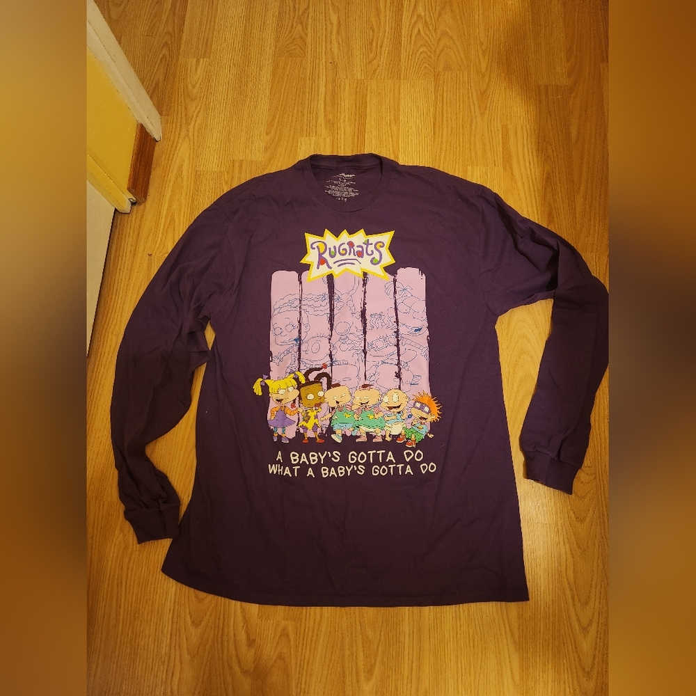 Nickelodeon large purple rug rats long sleeve tee shirt